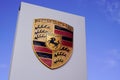 Bordeaux , Aquitaine / France - 10 17 2019 : Porsche Automobile logo Dealership Sign retailer entry