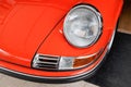 Porsche 911 red headlight oldtimer classic sport vintage car Royalty Free Stock Photo
