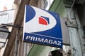 primagaz panel logo sign and text brand facade signage shop butane and propane gas