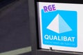 Qualibat rge logo sign and brand text certification qualification label companies