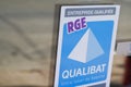 Qualibat rge logo sign certification qualification label allows companies working in