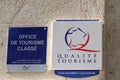 Qualite office de tourisme logo brand label and text sign state guaranteed best