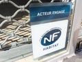 Qualitel certification NF habitat rge logo sign and brand text certification