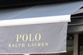 Ralph Lauren polo store text sign and logo shop front of American fashion company Royalty Free Stock Photo