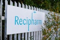 Bordeaux , Aquitaine / France - 03 07 2020 : Recipharm sign logo leading pharmaceutical contract development manufacturing
