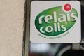 Relais colis text sign and brand logo front of shop custodian affiliate store delivery