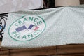 France relance logo brand and french text sign with europe french flag for Recovery