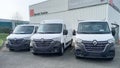 Renault master panel van industrial commercial vehicles vans parked in dealership Royalty Free Stock Photo