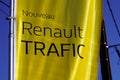 Bordeaux , Aquitaine / France - 12 04 2019 : renault trafic van truck sign flag logo car on dealership store signage