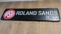 Roland sands design rsd store facade wall logo text and brand sign fashion boutique