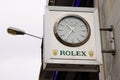 Bordeaux , Aquitaine / France - 07 30 2020 : Rolex SA logo sing and text on giant watches Swiss luxury watch manufacturer from