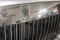 Rolls Royce classic car front logo brand and sign text on radiator grill great britain Royalty Free Stock Photo