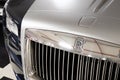 Rolls Royce modern great britain car logo brand and sign text front radiator grill Royalty Free Stock Photo