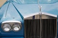 Rolls Royce Silver shadow II classic car logo brand and sign text on radiator grill Royalty Free Stock Photo