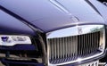 Rolls Royce Wraith great britain car logo brand and sign text front radiator grill Royalty Free Stock Photo