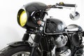 Royal Enfield gt Interceptor 650 twin motorbike front view with sign logo brand on