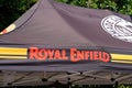 Royal Enfield india motorcycle logo brand and text sign of indian motorbike Royalty Free Stock Photo