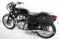 Royal Enfield rear view cafe racer continental gt retro motorcycle of vintage Royalty Free Stock Photo
