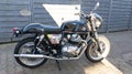 Royal Enfield side view cafe racer continental gt retro motorcycle of vintage motorbike