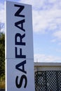Safran logo sign and text brand of aeronautical company aircraft engine French Royalty Free Stock Photo
