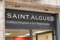 Saint algue logo sign and brand text  front of modern hairdresser salon barber shop in Royalty Free Stock Photo