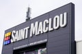 Saint-Maclou logo and sign on entrance store chain brand home design shop in france