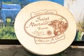 Saint-Nectaire fermier wooden box of french cantal auvergne cheese farm in france