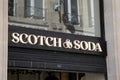 Scotch & Soda amsterdam couture brand logo and sign text front facade wall Clothing