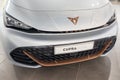 Seat Cupra born electric car brand text and logo sign Spanish company front view