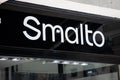 smalto store sign logo and text brand wall entrance clothes fashion luxury shop