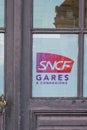 SNCF gares conexions logo brand and text sign on office wall National society of