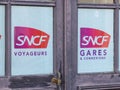 SNCF gares conexions passengers logo brand and text sign on office wall National