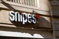 Snipes sign logo and text brand front of facade store fashion clothes boutique
