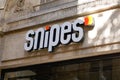 Snipes sign logo and text brand front of facade store fashion clothes boutique entrance