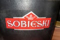 Sobieski logo text sign Polish vodka brand company property of Marie Brizard Wine