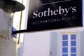 Sothebys logo brand and sign luxury brokers office realty and auctions real estate