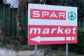 Bordeaux , Aquitaine / France - 12 28 2019 : spar market logo sign shop multinational dutch group largest food retail store chains