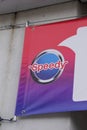 Speedy logo text and sign brand garage on cars repair store station