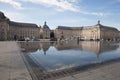 Bordeaux , Aquitaine / France - 11 07 2019 : Bordeaux square place de la Bourse reflecting from the water mirror in ancient city Royalty Free Stock Photo