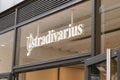 Stradivarius logo brand and text sign on store facade international clothes fashion