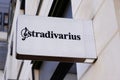 Stradivarius logo and text sign on store international women men clothing fashion
