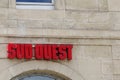 Sud Ouest logo and text sign of French newspaper regional daily paper in france south