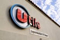 Super U utile supermarket text logo brand U sign of market store in france