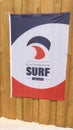Surf ecole francaise French surfing school brand logo and text sign label from 2022 on