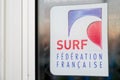 Surf federation francaise French surfing federation brand text and sign logo national