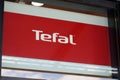 tefal store sign text and logo brand of French company cookware shop and small Royalty Free Stock Photo