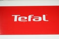 Tefal store sign text and logo brand of French company cookware and small appliance Royalty Free Stock Photo