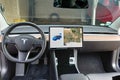 Tesla car model 3 screen tablet digital dashboard interior