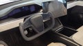tesla model s interior of vehicle modern electric car tablet screen dashboard