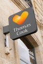 Bordeaux , Aquitaine / France - 10 10 2019 : Thomas cook logo sign store travel agency shop entry in the street